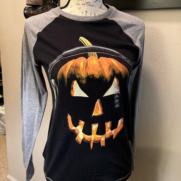 Halloween Jack O Lantern Long Sleeve T Shirt